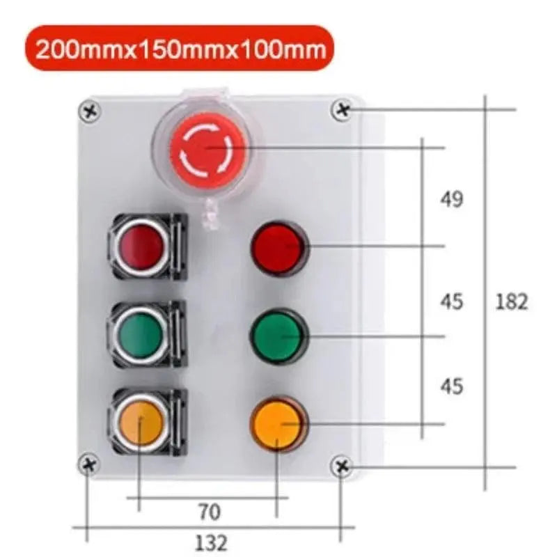 Multiple specifications with button switch box emergency stop start switch alarm self-locking motor control box customization - electrical center b2c