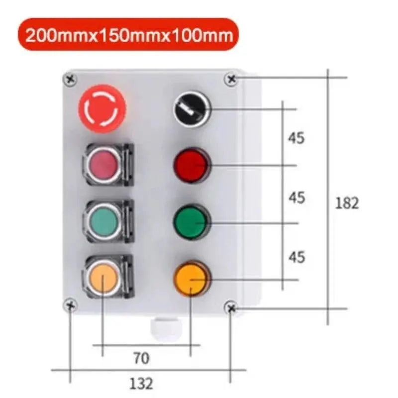 Multiple specifications with button switch box emergency stop start switch alarm self-locking motor control box customization - electrical center b2c