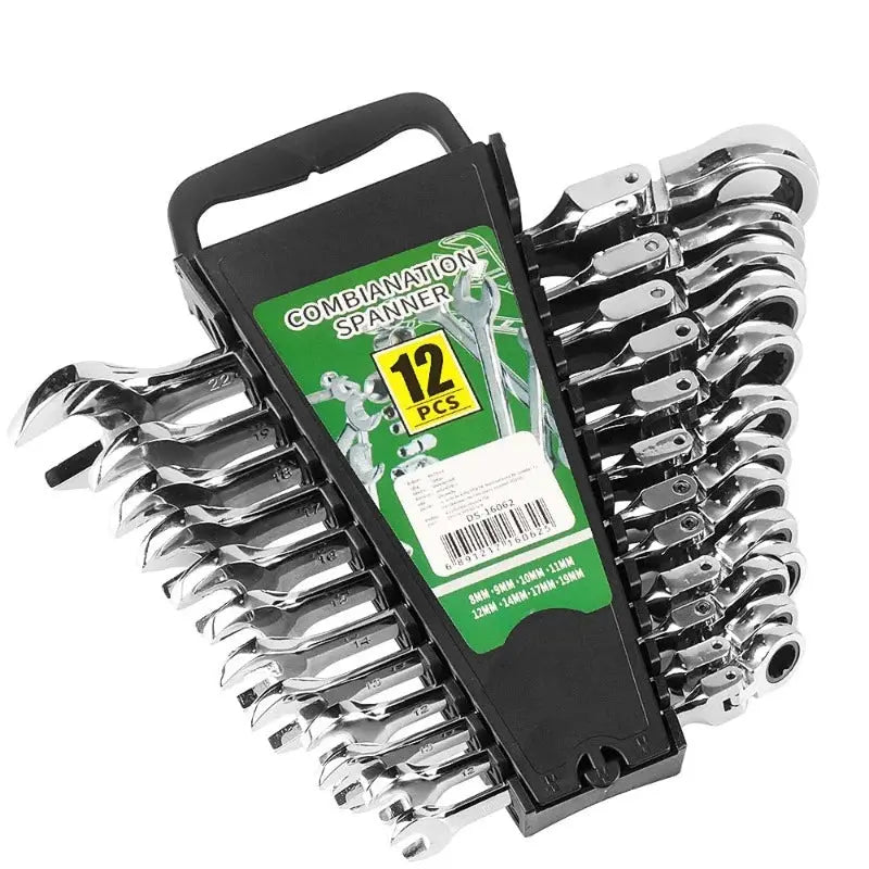 Ratchet Wrench of Keys Spanner Set Hand Tool 72-Tooth Ratcheting Flexible Head Mirror Finish for Car Repair Tools - electrical center b2c