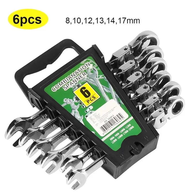 Ratchet Wrench of Keys Spanner Set Hand Tool 72-Tooth Ratcheting Flexible Head Mirror Finish for Car Repair Tools - electrical center b2c