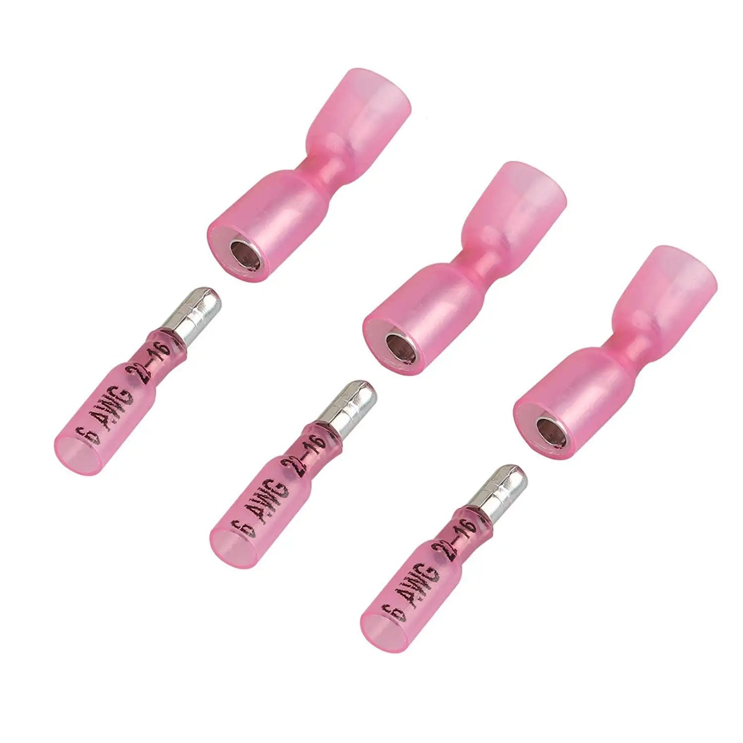 20/50PCS Heat Shrink Wire Terminals Female Male Bullet Waterproof Insulated Butt Solder Splice Cable Elelctrical Connectors Red