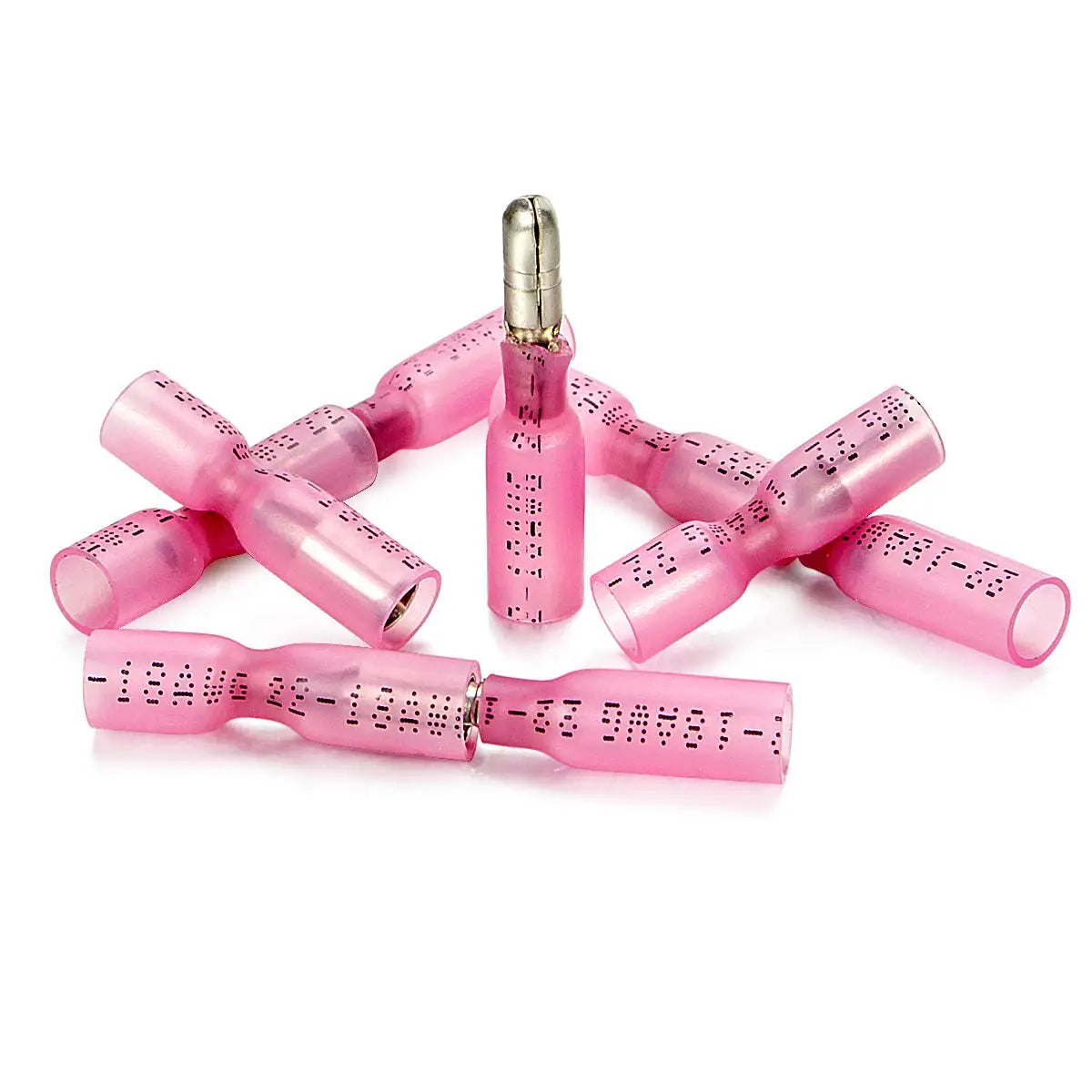 20/50PCS Heat Shrink Wire Terminals Female Male Bullet Waterproof Insulated Butt Solder Splice Cable Elelctrical Connectors Red