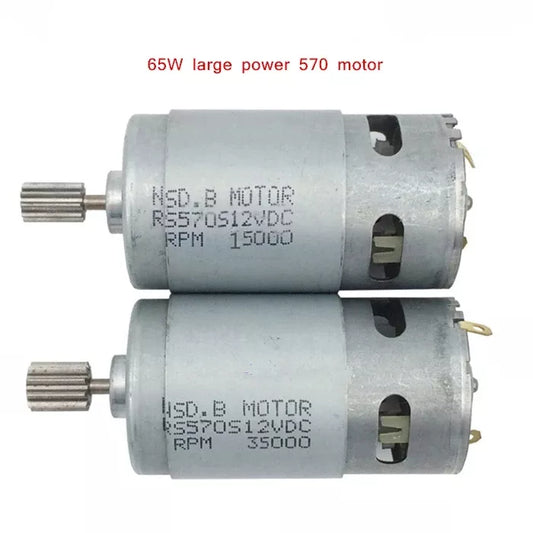 10T 12V 6V Children's ElectricToy Car Motor RS570 DC Motor For Kid's Ride On Car 65W Engine For Kid's Electric Vehicle