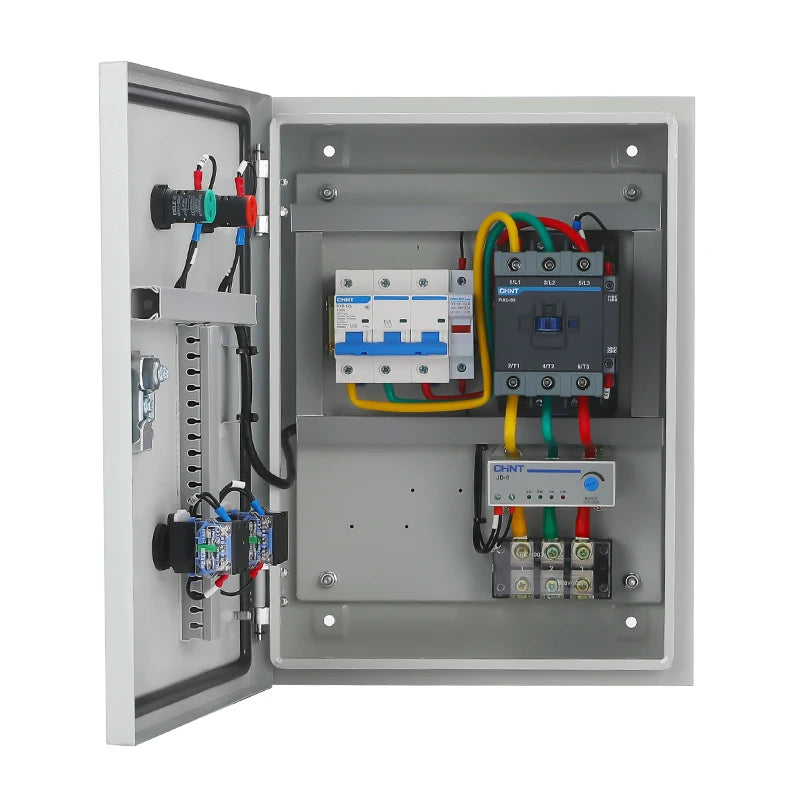 Fan Control Box Outdoor Three-Phase 380V Motor Starter Stainless Steel Double Door Water Pump Switch FinishedDistributionCabinet