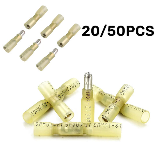 20/50PCS Heat Shrink Bullet Terminal Solder Waterproof Insulated Butt Electrical Connector Wire Female Male Splice Terminals Kit