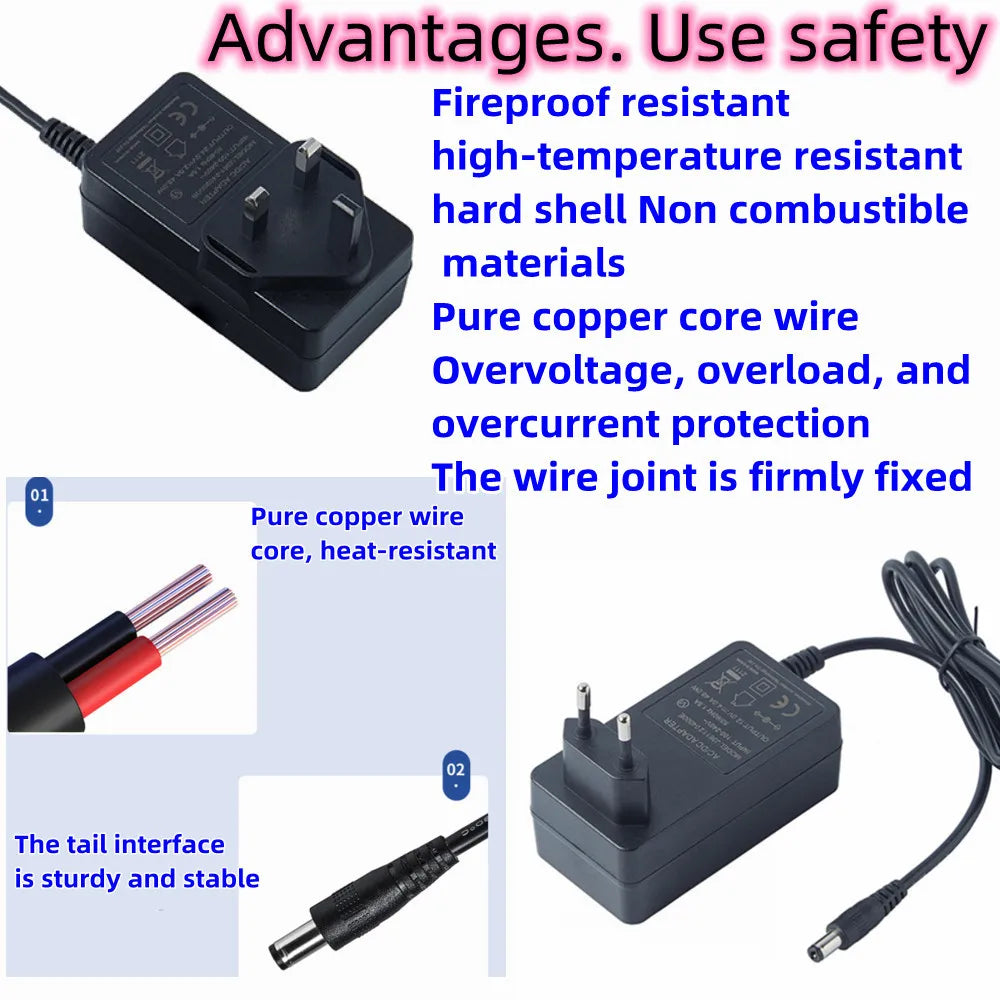 12V 1A 1.5a 2A 2.5a 3A 4A 5A 6A Volt ACDC Adapter Common Adaptor Switch Mode Power Supply Adapter Electric Current Source Mains