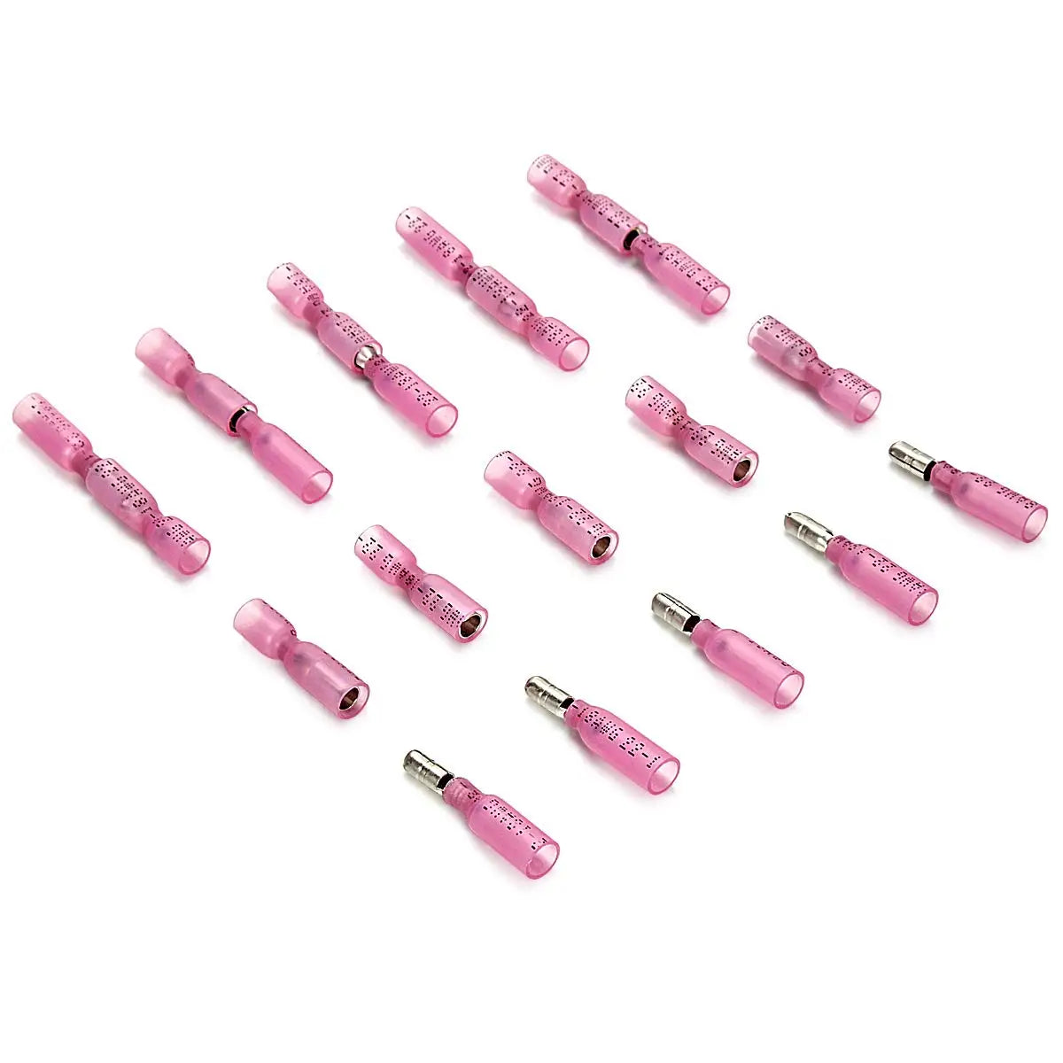 20/50PCS Heat Shrink Wire Terminals Female Male Bullet Waterproof Insulated Butt Solder Splice Cable Elelctrical Connectors Red
