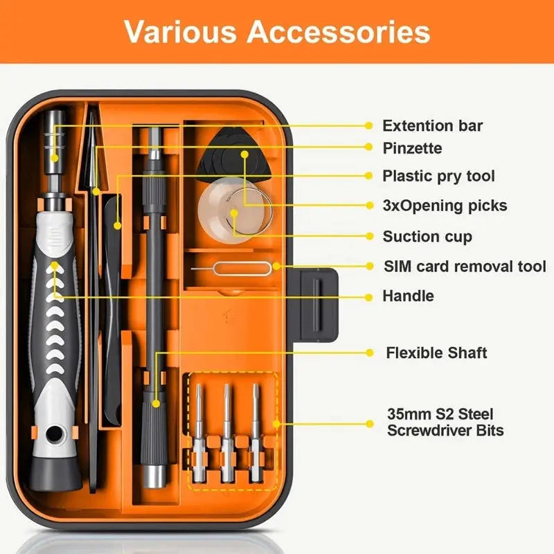 Screwdriver Set Magnetic Torx Phillips Screw Bit Kit WOZOBUY With Electrical Driver Remover Wrench Repair Phone PC Tools - electrical center b2c