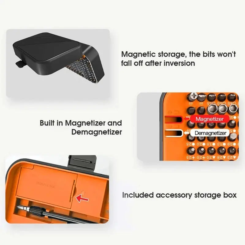 Screwdriver Set Magnetic Torx Phillips Screw Bit Kit WOZOBUY With Electrical Driver Remover Wrench Repair Phone PC Tools - electrical center b2c