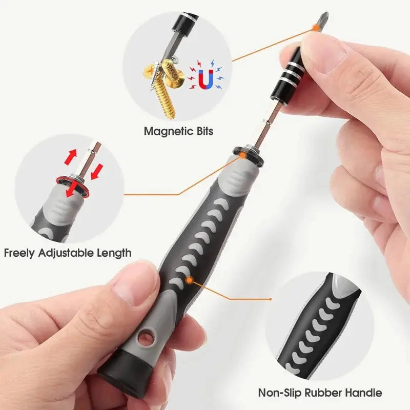 Screwdriver Set Magnetic Torx Phillips Screw Bit Kit WOZOBUY With Electrical Driver Remover Wrench Repair Phone PC Tools - electrical center b2c