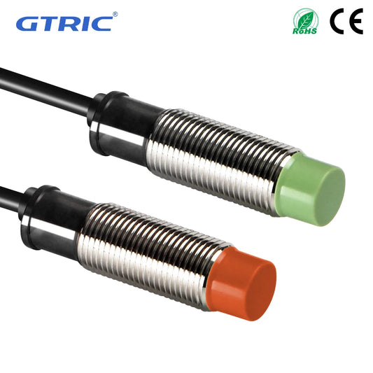 GTRIC PR12 Inductive Proximity Sensor PR12-4DN PR12-4DP M12 Short Type Proximity Switch 4MM Non-Flush 10-30V DC NPN PNP 2M Cable