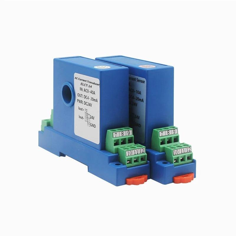 0-200A AC Current Transmitter Closed Hall Effect Current Transducer with Analog Output 4-20ma 0-10v 0-5v CT for AC Current