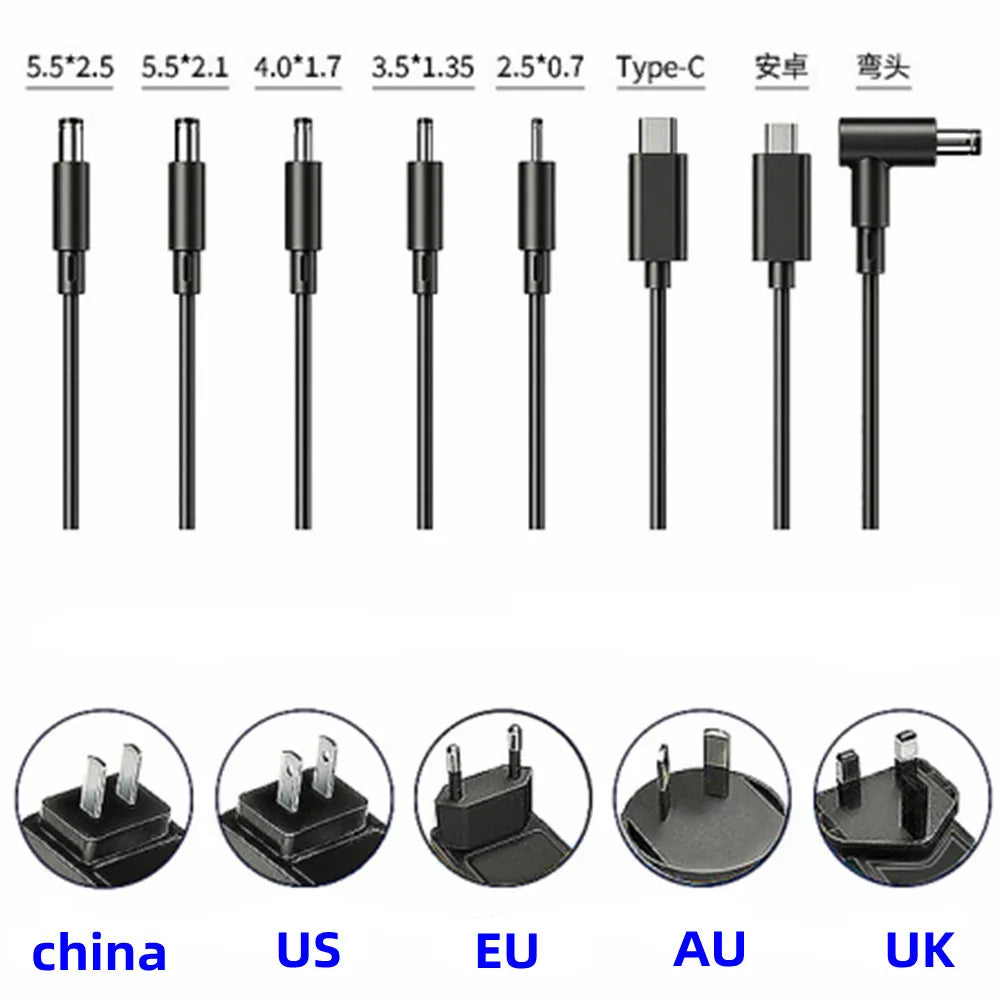 US Plug Universal Power Adapter ACDC Adapte 15V2A 15v 3A 4A 5A 6A 7A 8A 9A 10A Switch Power Supply Adaptor Current Source Converter Main