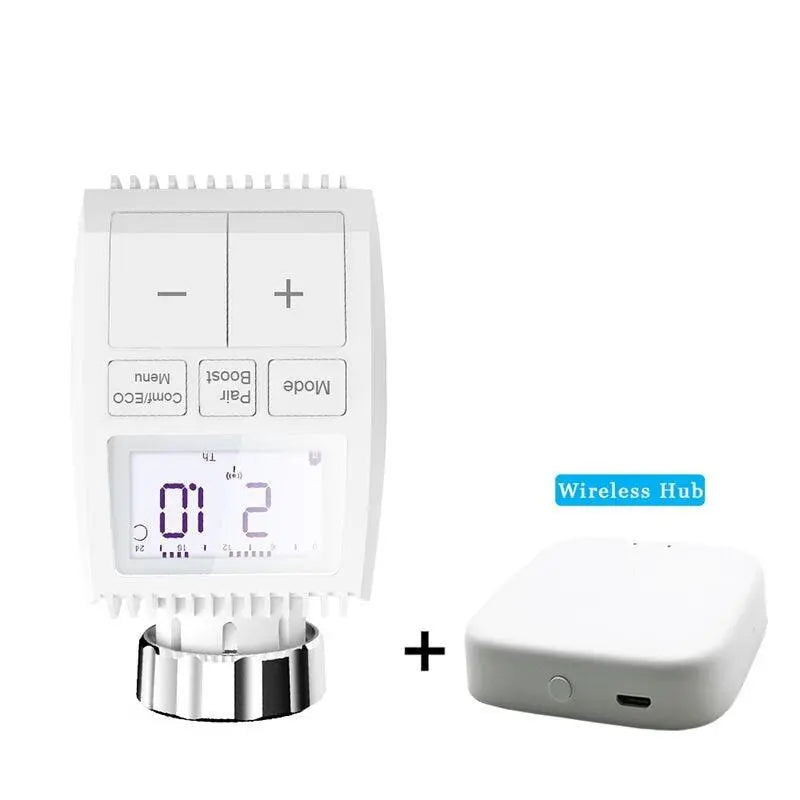 Tuya Smart ZigBee Radiator Actuator TRV Programmable Thermostatic Radiator Valve App Remote Temperature Controller Support Alexa - electrical center b2c