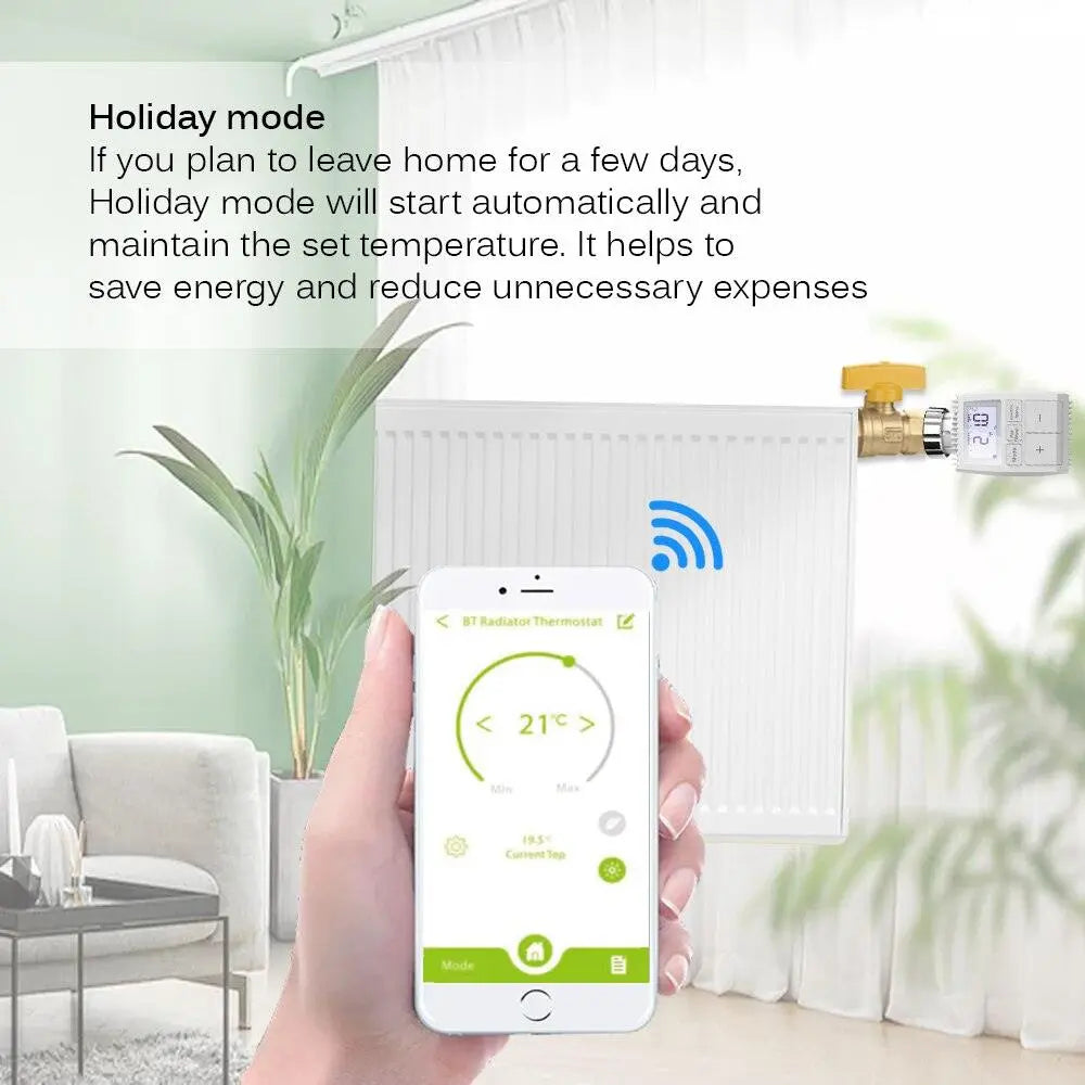 Tuya Smart ZigBee Radiator Actuator TRV Programmable Thermostatic Radiator Valve App Remote Temperature Controller Support Alexa - electrical center b2c
