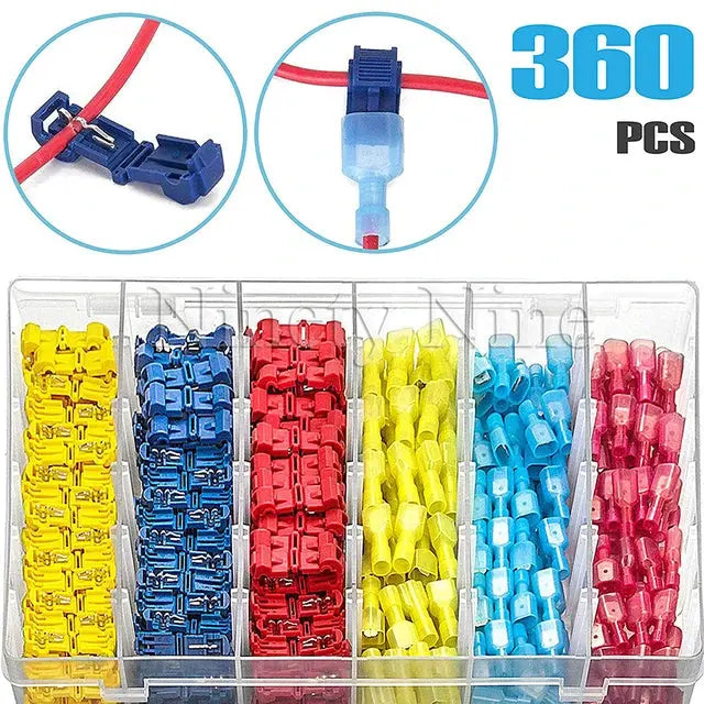 WOZOBUY Heat Shrinkable Wire Connectors SST21 Waterproof Sleeve AWG22-18 Butt Electrical Splice Tinned Solder Seal Terminal - electrical center b2c
