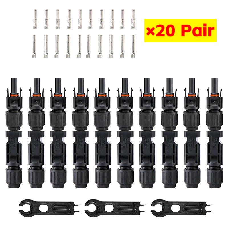 Activity Products 10/20/50/100 Pairs Solar Plug Connector 1000V30A Solar Panel Branch Connectors for PV Cable 2.5/4/6mm2