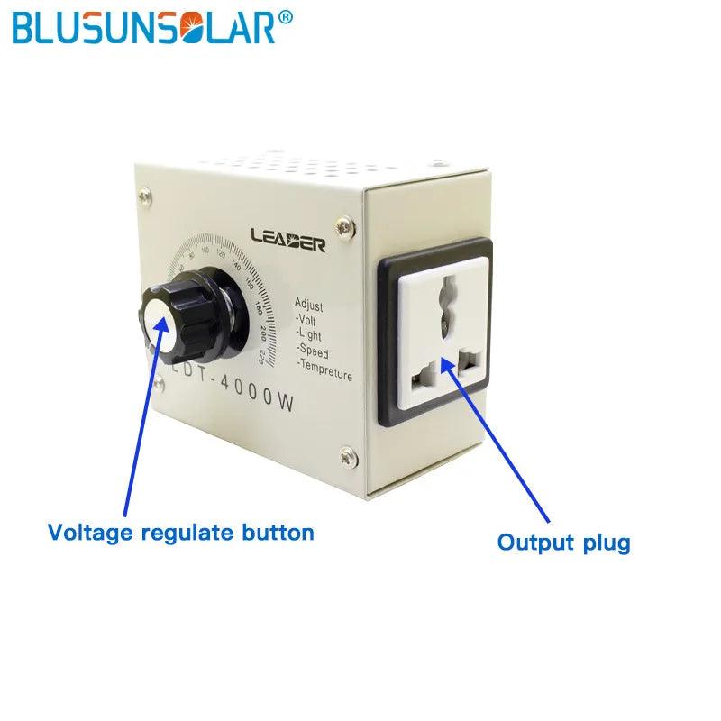 Adjustable Dimmer SCR Voltage Regulator AC 220V 4000W Compact Variable Voltage Controller for Small Motor Water Heater