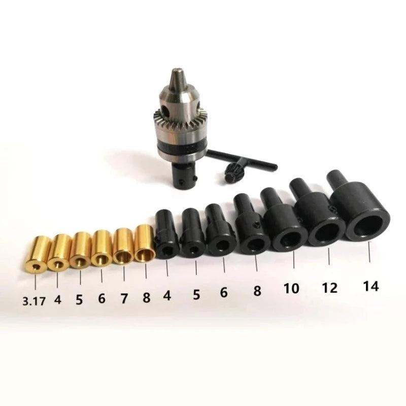 B10 Drill Chuck Connecting Rod Shaft Motor Sleeve Copper Steel Taper Coupling 3.17mm/4mm/5mm/6.35mm/7mm/8mm/10mm/11mm/12mm/14mm