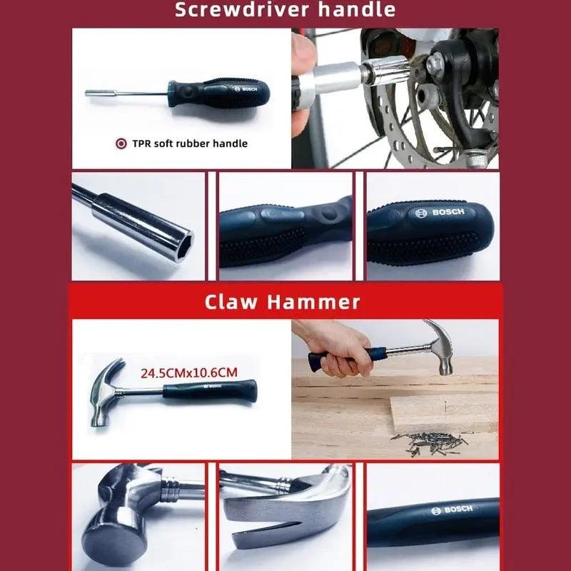 BOSCH- 12-piece Household Multi-function Hardware Toolbox Manual - electrical center b2c