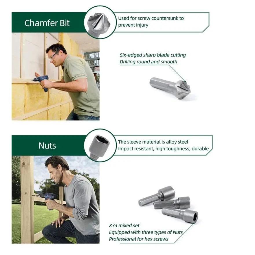 BOSCH- 33-Piece Twist Drill Combination Metal Drill Bit - electrical center b2c