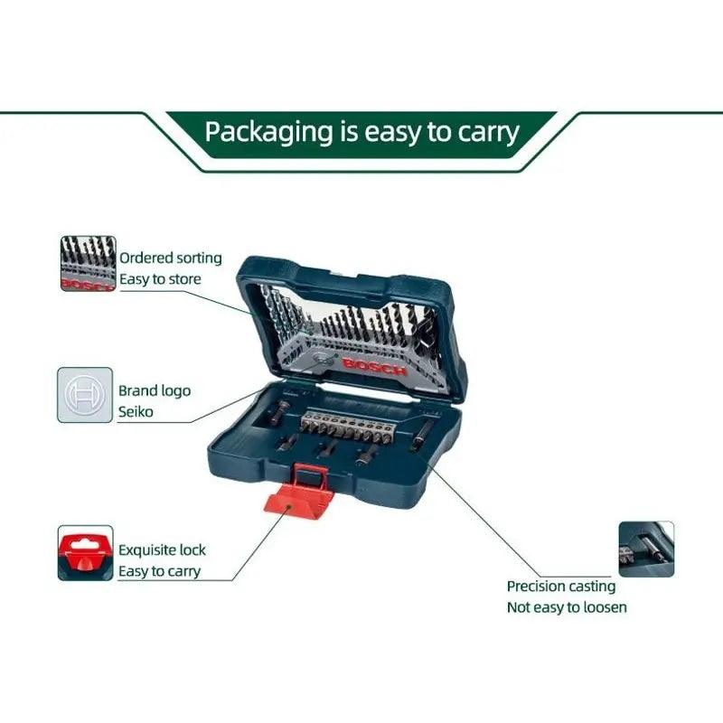 BOSCH- 33-Piece Twist Drill Combination Metal Drill Bit - electrical center b2c