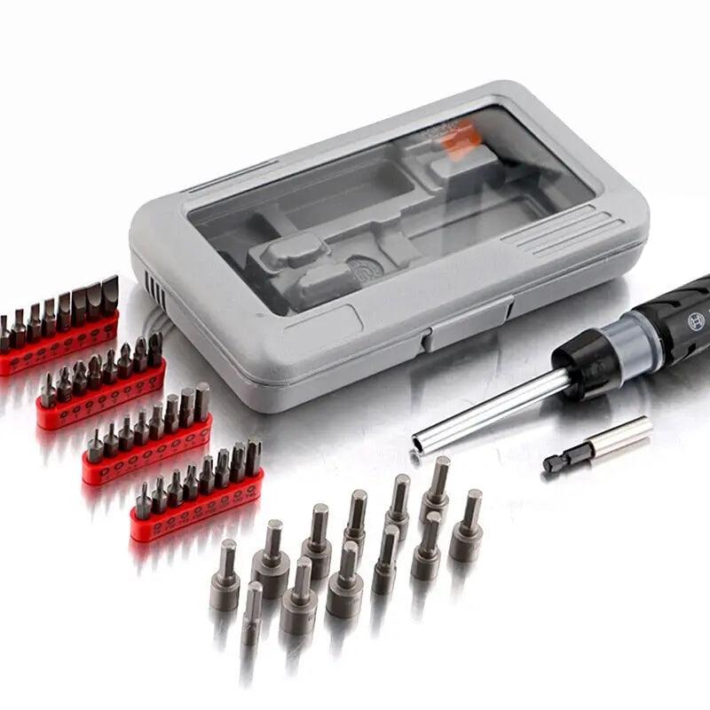 BOSCH- 46-piece Ratchet Hexagon Socket Phillips Screwdriver Combination Tool Set - electrical center b2c