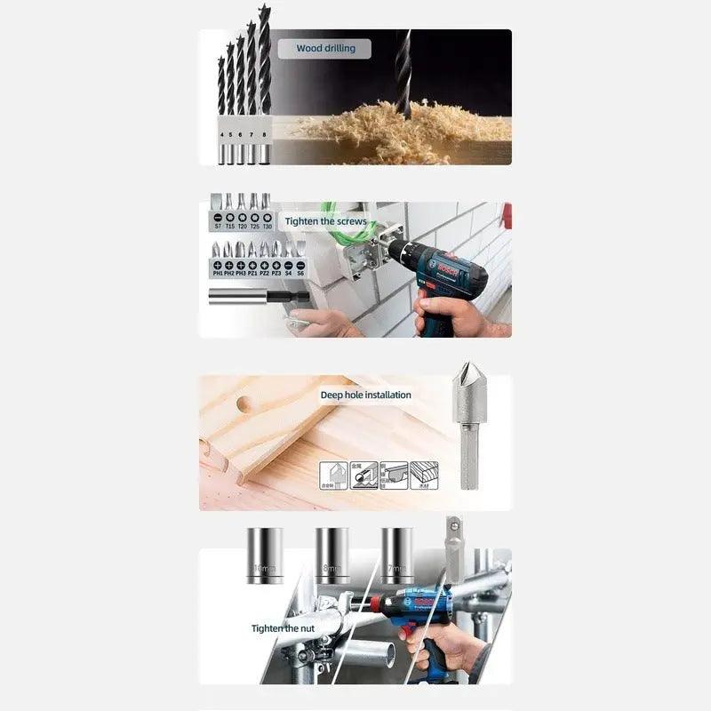 BOSCH- Drill Bit Set Bosch 34X Impact Drill Twist - electrical center b2c