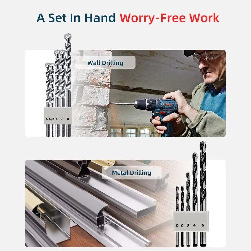 BOSCH- Drill Bit Set Bosch 34X Impact Drill Twist - electrical center b2c