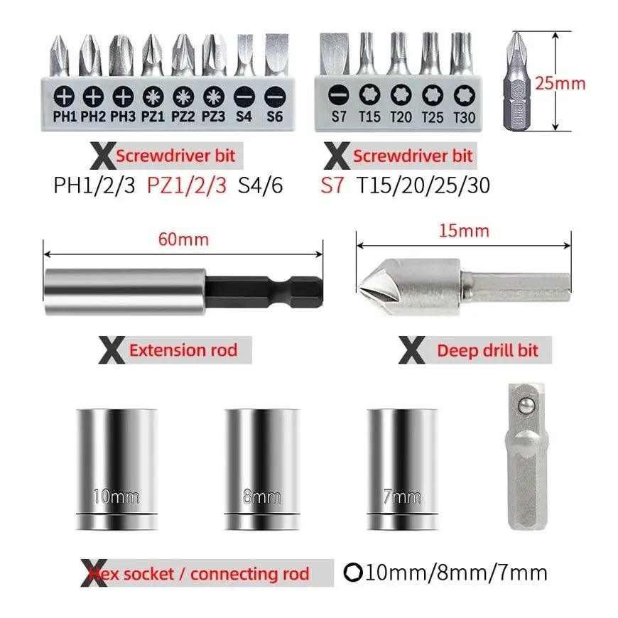 BOSCH- Drill Bit Set Bosch 34X Impact Drill Twist - electrical center b2c