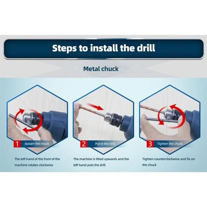 BOSCH- Electric Drill GBM 345 Electric Screwdriver| (Send 5 Original Drill Dits) - electrical center b2c