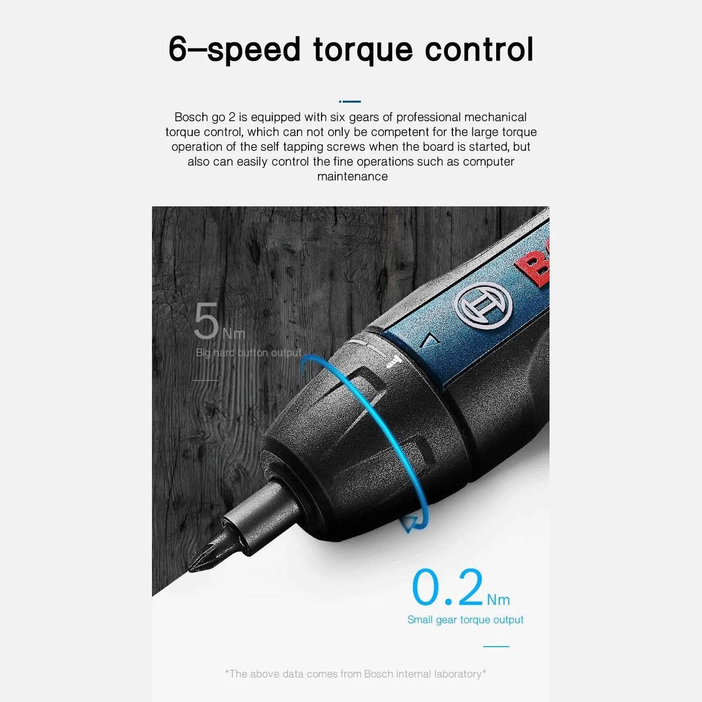 BOSCH- Go 2 Electric Screwdriver 3.6V Multi-function Screwdriver - electrical center b2c