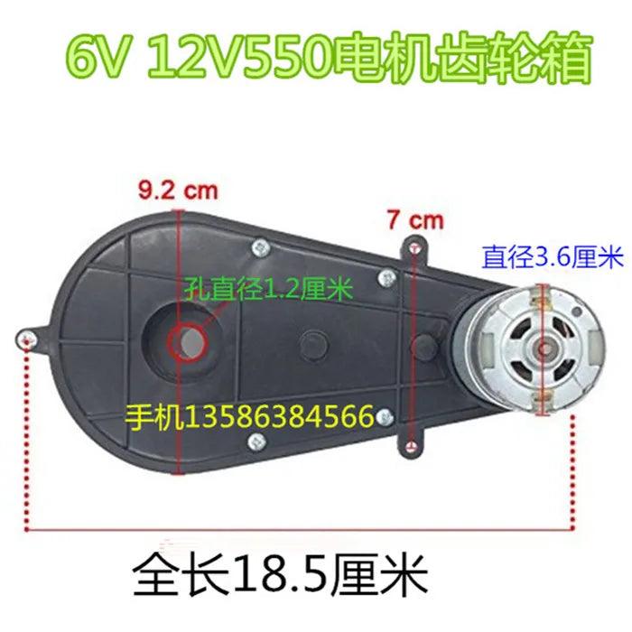 Children Electric Car Gearbox With Motor DC 12V 6V Kids Ride On Electric Car Motor Gear Box,Baby Car Reducer Gearbox 550 and 390