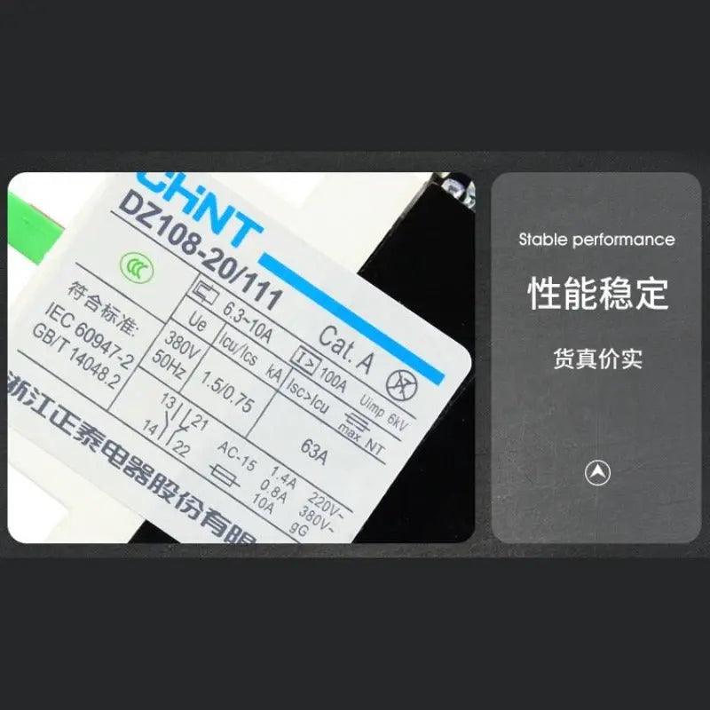 CHINT- Original Motor Circuit Breaker| DZ108-20/211 380V 0.4A up to 20A - electrical center b2c