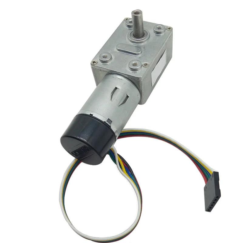DC Motor With Hall Encoder JGY 370 Encode DC12V Worm Gear Box Motor High Torque 5-200rpm