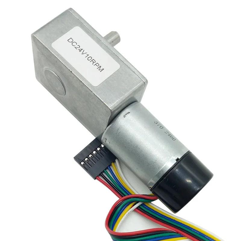 DC Motor With Hall Encoder JGY 370 Encode DC12V Worm Gear Box Motor High Torque 5-200rpm
