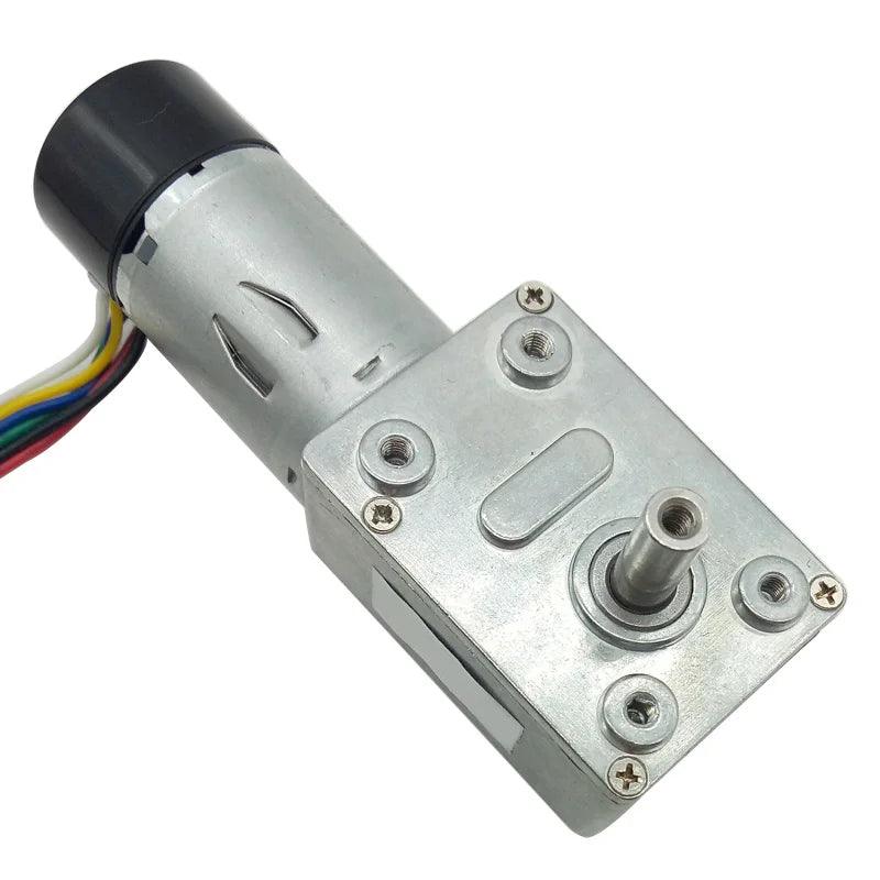 DC Motor With Hall Encoder JGY 370 Encode DC12V Worm Gear Box Motor High Torque 5-200rpm