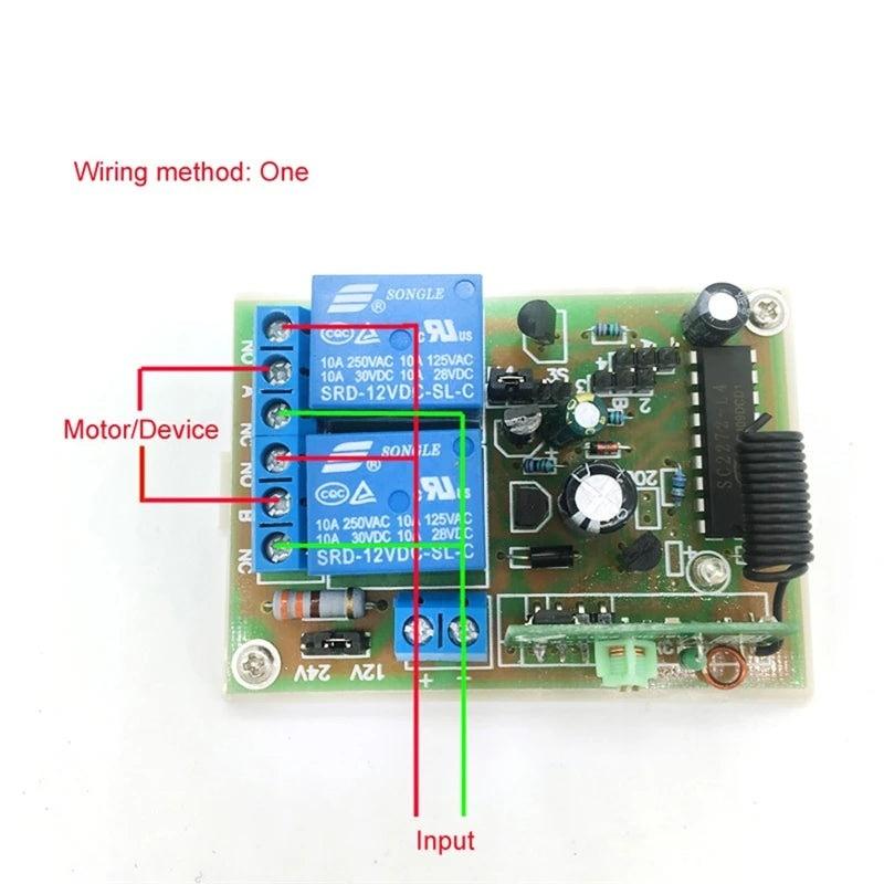 DC Wireless Remote Controller 12V 24V 10A 60W Control Switch Motor Reversed Pause Start Electric Doors Windows Linear Actuator,dc motor controller 12v