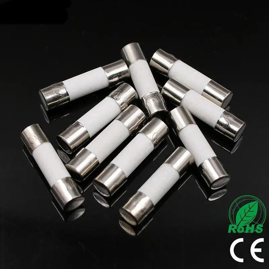EARU- 10pcs Ceramic Fuse 5mm x 20mm /0.5A up to 30A - electrical center b2c