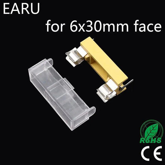 EARU- 10pcs Panel Mount PCB for 6*30mm Glass Tube Fuse Holder - electrical center b2c