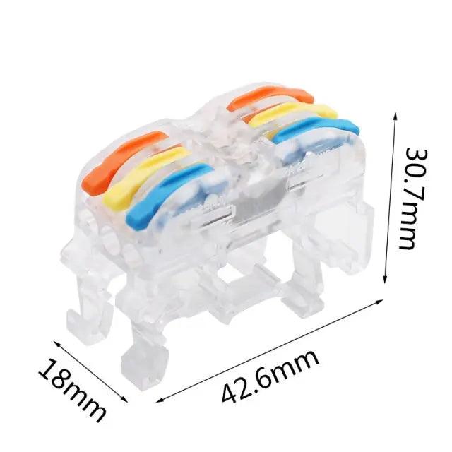 EARU- 1/2/3/5P Din Rail Type Quick Fast Cable Wiring Connection Terminal - electrical center b2c