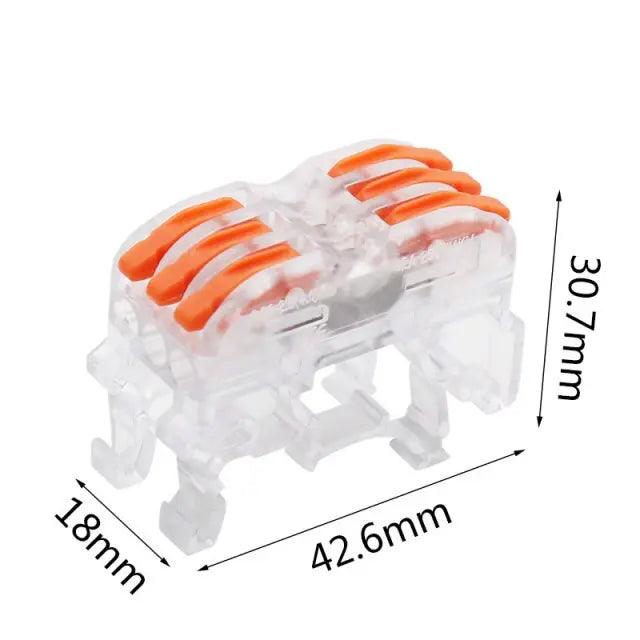 EARU- 1/2/3/5P Din Rail Type Quick Fast Cable Wiring Connection Terminal - electrical center b2c