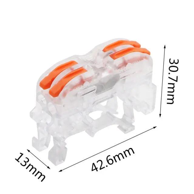 EARU- 1/2/3/5P Din Rail Type Quick Fast Cable Wiring Connection Terminal - electrical center b2c