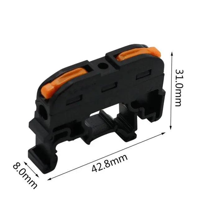 EARU- 1/2/3/5P Din Rail Type Quick Fast Cable Wiring Connection Terminal - electrical center b2c