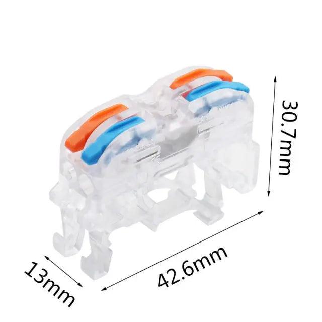 EARU- 1/2/3/5P Din Rail Type Quick Fast Cable Wiring Connection Terminal - electrical center b2c