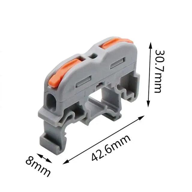 EARU- 1/2/3/5P Din Rail Type Quick Fast Cable Wiring Connection Terminal - electrical center b2c