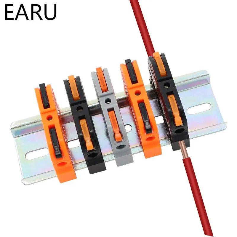 EARU- 1/2/3/5P Din Rail Type Quick Fast Cable Wiring Connection Terminal - electrical center b2c