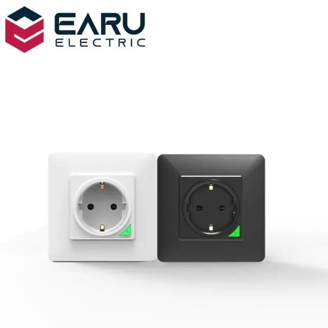 EARU- 16A EU UK Universal WiFi Smart Wall Power Socket/ Remote Control - electrical center b2c