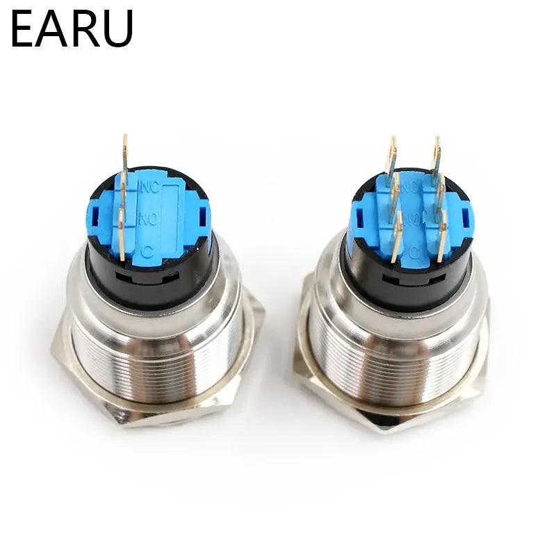 EARU- 16mm 19mm 22mm Waterproof Stainless Steel Lock Key Knob Rotary Switch - electrical center b2c