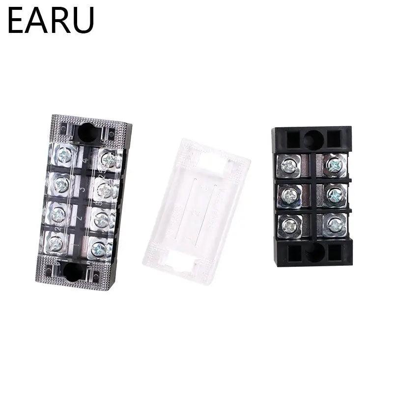 EARU- 1pc 25A 600V Dual Row Barrier Screw TB Series Terminal Block|  3 4 5 6 8 10 12 Positions - electrical center b2c